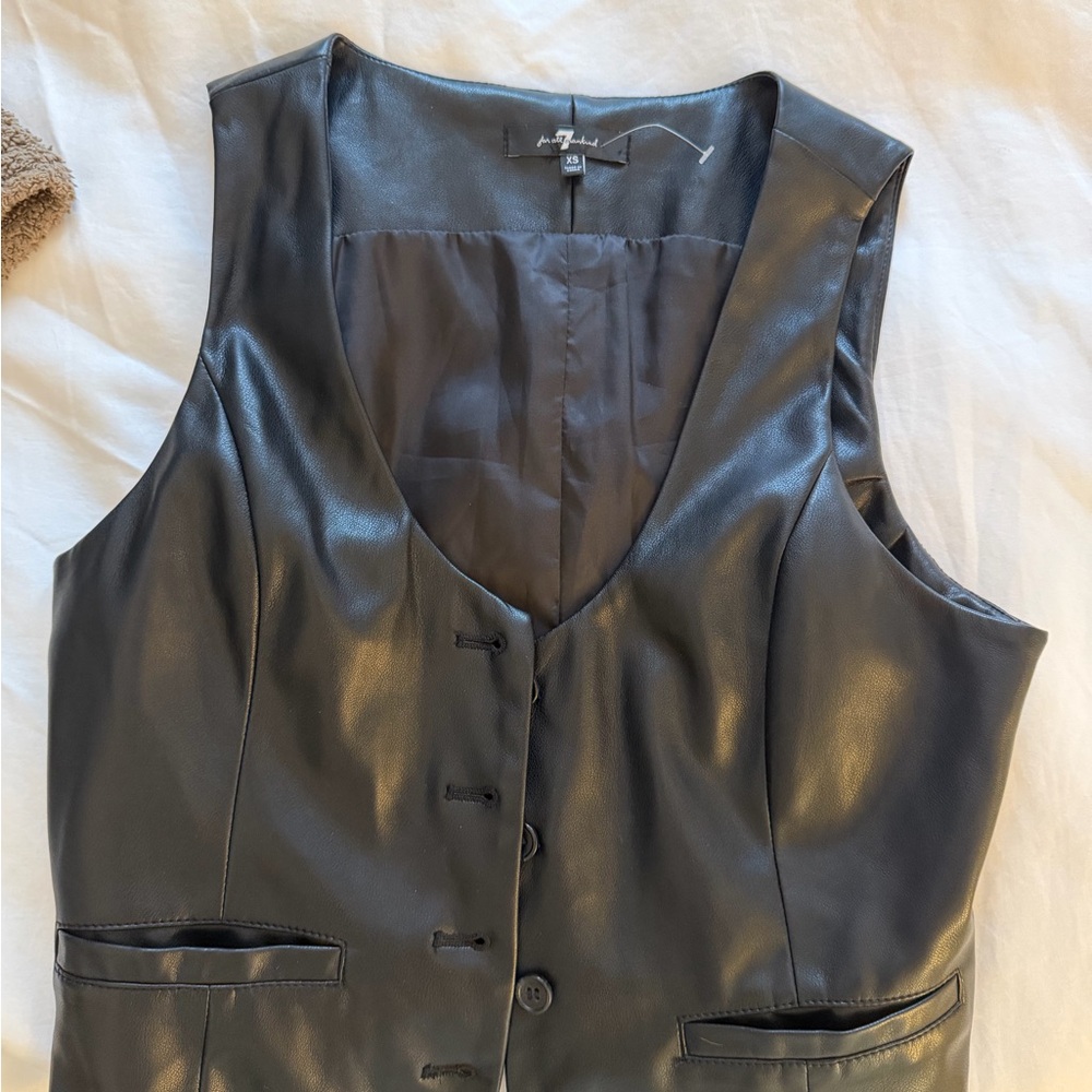 Free People Faux Leather Vest!
